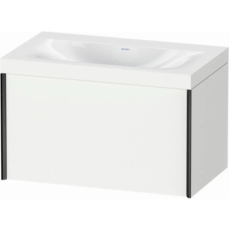 Direct From Manufacturer Duravit XViu 31" x 20" x 19" One Drawer C-Bonded Wall-Mount Vanity Kit Without Tap Hole, White (XV4610NB218C)
