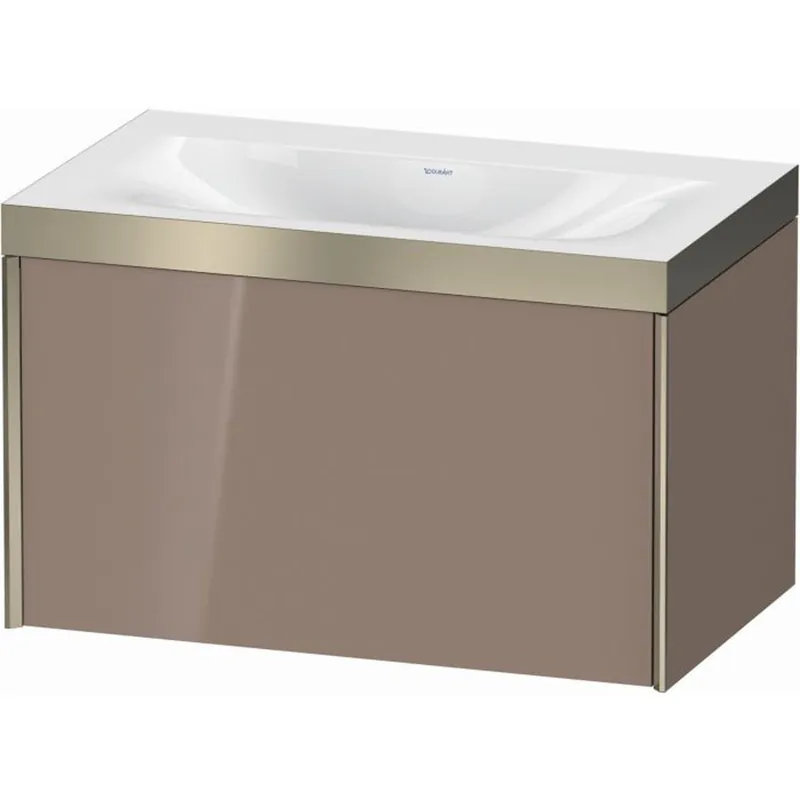 Best Seller Duravit XViu 31" x 20" x 19" One Drawer C-Bonded Wall-Mount Vanity Kit Without Tap Hole, Cappuccino (XV4610NB186P)