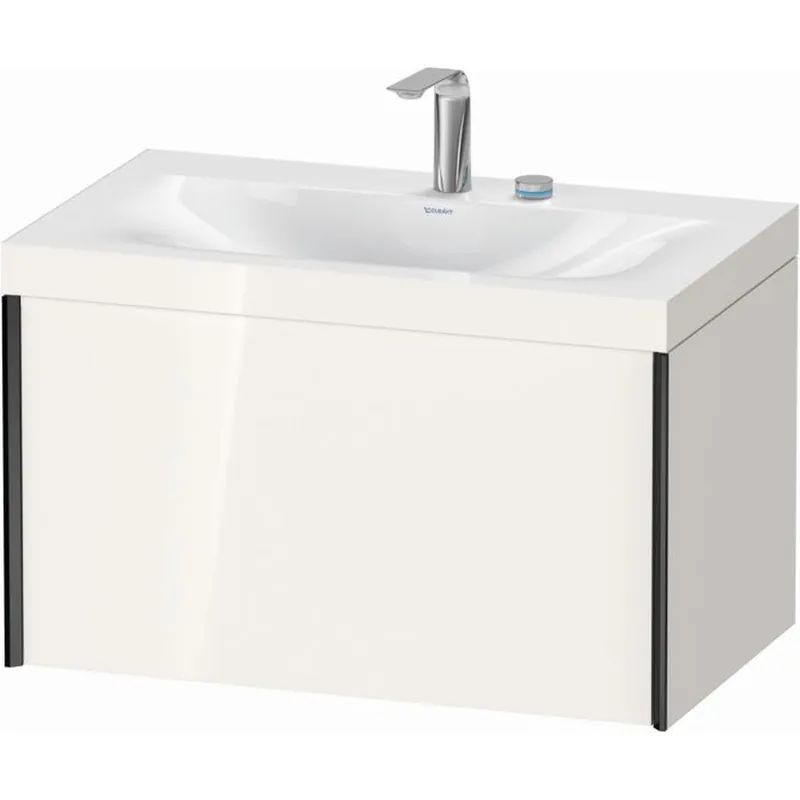 Best Choice Duravit XViu 31" x 20" x 19" One Drawer C-Bonded Wall-Mount Vanity Kit With Two Tap Holes, White (XV4610EB222C)