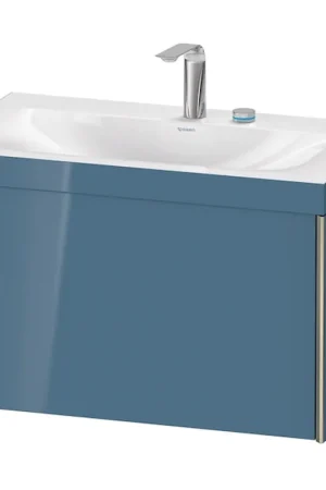 Best Seller Duravit XViu 31" x 20" x 19" One Drawer C-Bonded Wall-Mount Vanity Kit With Two Tap Holes, Stone Blue (XV4610EB147C)