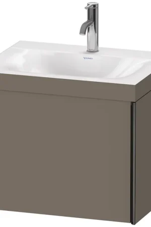 Affordable Duravit XViu 24" x 20" x 19" One Drawer C-Bonded Wall-Mount Vanity Kit With One Tap Hole, Flannel Gray (XV4609OB290C)