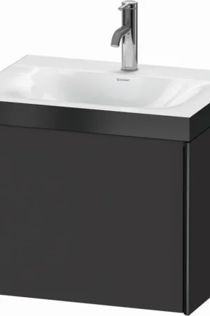 Don’t Miss Out Duravit XViu 24" x 20" x 19" One Drawer C-Bonded Wall-Mount Vanity Kit With One Tap Hole, Graphite (XV4609OB280P)