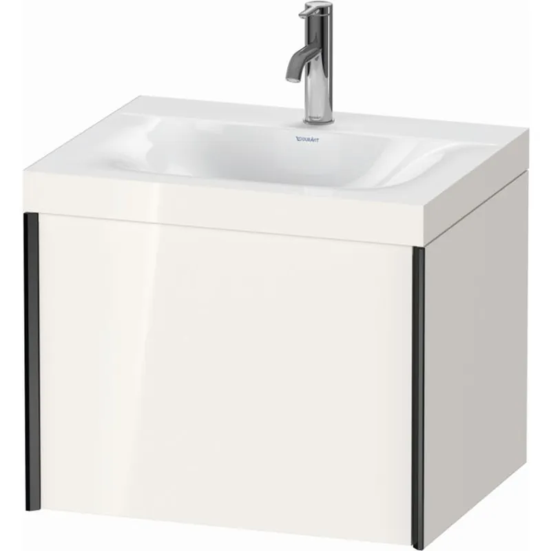 Direct From Manufacturer Duravit XViu 24" x 20" x 19" One Drawer C-Bonded Wall-Mount Vanity Kit With One Tap Hole, White (XV4609OB222C)