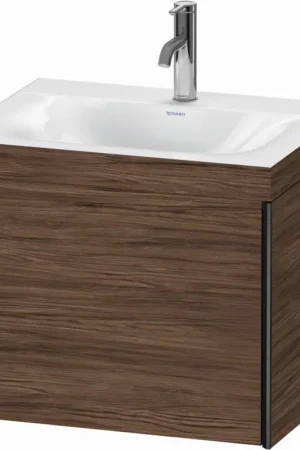 Best Seller Duravit XViu 24" x 20" x 19" One Drawer C-Bonded Wall-Mount Vanity Kit With One Tap Hole, Walnut Dark (XV4609OB221C)