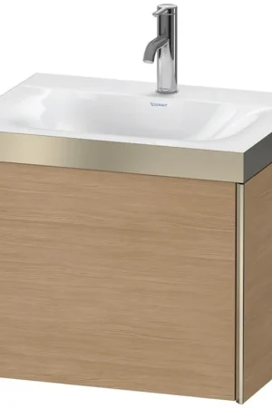 Buy Today Duravit XViu 24" x 20" x 19" One Drawer C-Bonded Wall-Mount Vanity Kit With One Tap Hole, European Oak (XV4609OB152P)