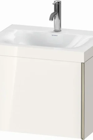 Budget Duravit XViu 24" x 20" x 19" One Drawer C-Bonded Wall-Mount Vanity Kit With One Tap Hole, White (XV4609OB122C)
