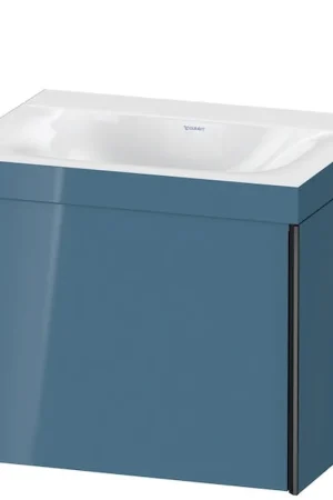 Big Sale Duravit XViu 24" x 20" x 19" One Drawer C-Bonded Wall-Mount Vanity Kit Without Tap Hole, Stone Blue (XV4609NB247C)