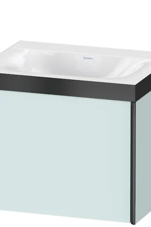Clearance Duravit XViu 24" x 20" x 19" One Drawer C-Bonded Wall-Mount Vanity Kit Without Tap Hole, Light Blue (XV4609NB209P)