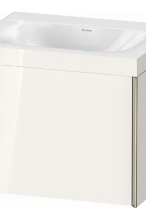 Certified Duravit XViu 24" x 20" x 19" One Drawer C-Bonded Wall-Mount Vanity Kit Without Tap Hole, White (XV4609NB122C)