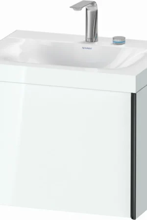 Buy Direct Duravit XViu 24" x 20" x 19" One Drawer C-Bonded Wall-Mount Vanity Kit With Two Tap Holes, White (XV4609EB285C)