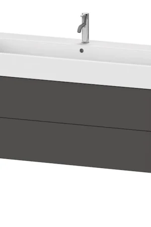 Deal Duravit Xviu 47" x 19" x 18" Two Drawer Floorstanding Vanity Unit, Graphite Matt (XV45380B149)