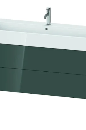 Cheap Duravit Xviu 47" x 19" x 18" Two Drawer Floorstanding Vanity Unit, Dolomiti Grey High Gloss Lacquer (XV45380B138)