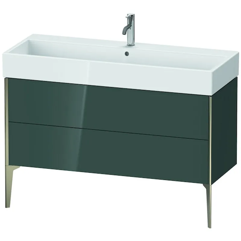 Cheap Duravit Xviu 47" x 19" x 18" Two Drawer Floorstanding Vanity Unit, Dolomiti Grey High Gloss Lacquer (XV45380B138)