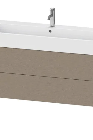 Discount Duravit Xviu 47" x 19" x 18" Two Drawer Floorstanding Vanity Unit, Cashmere Oak (XV45380B111)