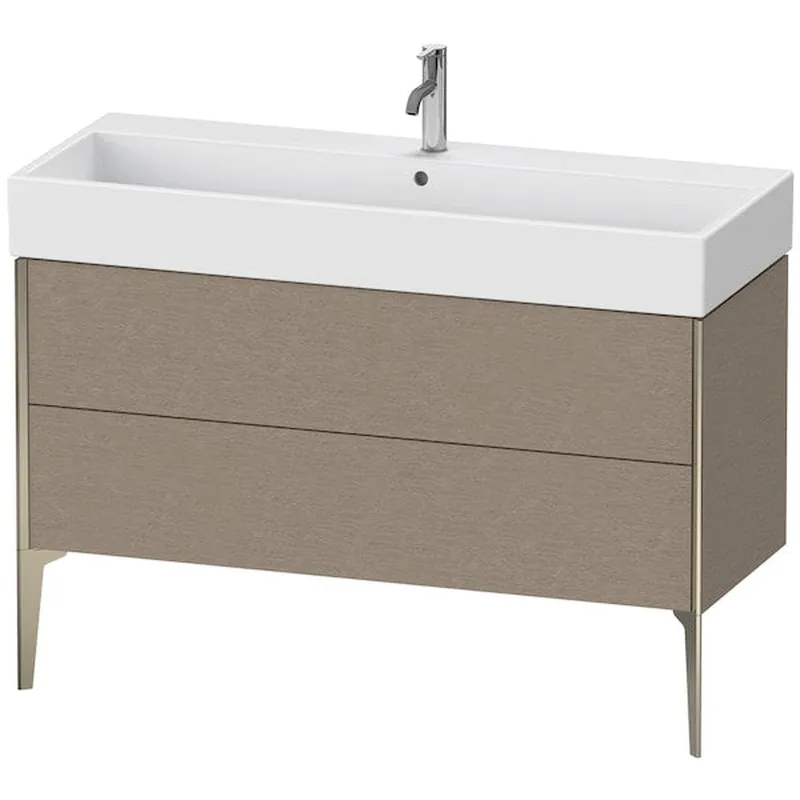 Discount Duravit Xviu 47" x 19" x 18" Two Drawer Floorstanding Vanity Unit, Cashmere Oak (XV45380B111)