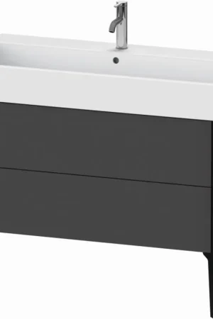 Direct From Factory Duravit Xviu 39" x 19" x 18" Two Drawer Floorstanding Vanity Unit, Graphite Matt (XV45370B249)