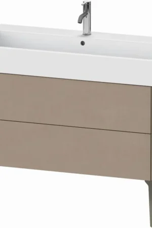 Bulk Order Duravit Xviu 39" x 19" x 18" Two Drawer Floorstanding Vanity Unit, Linen (XV45370B175)