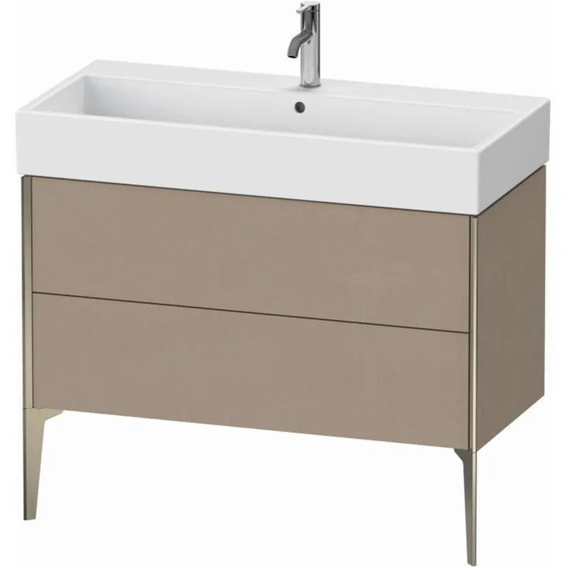 Bulk Order Duravit Xviu 39" x 19" x 18" Two Drawer Floorstanding Vanity Unit, Linen (XV45370B175)
