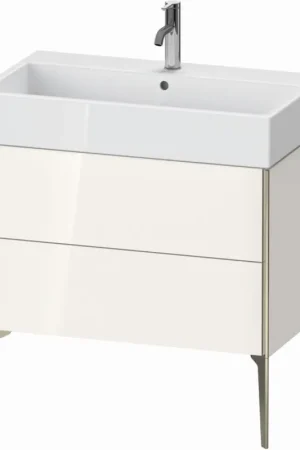 Clearance Duravit Xviu 31" x 19" x 18" Two Drawer Floorstanding Vanity Unit, White High Gloss (XV45360B122)