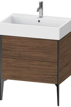 Best Seller Duravit Xviu 27" x 19" x 18" Two Drawer Floorstanding Vanity Unit, Walnut Dark (XV45350B221)