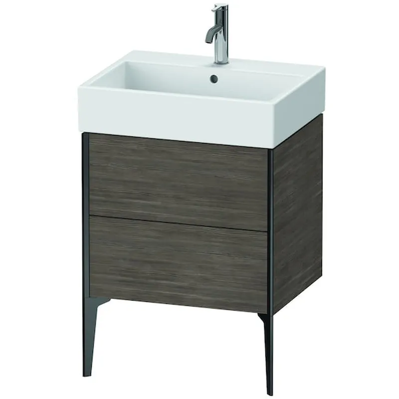 Authentic Duravit Xviu 23" x 19" x 18" Two Drawer Floorstanding Vanity Unit, Pine Terra (XV45340B251)