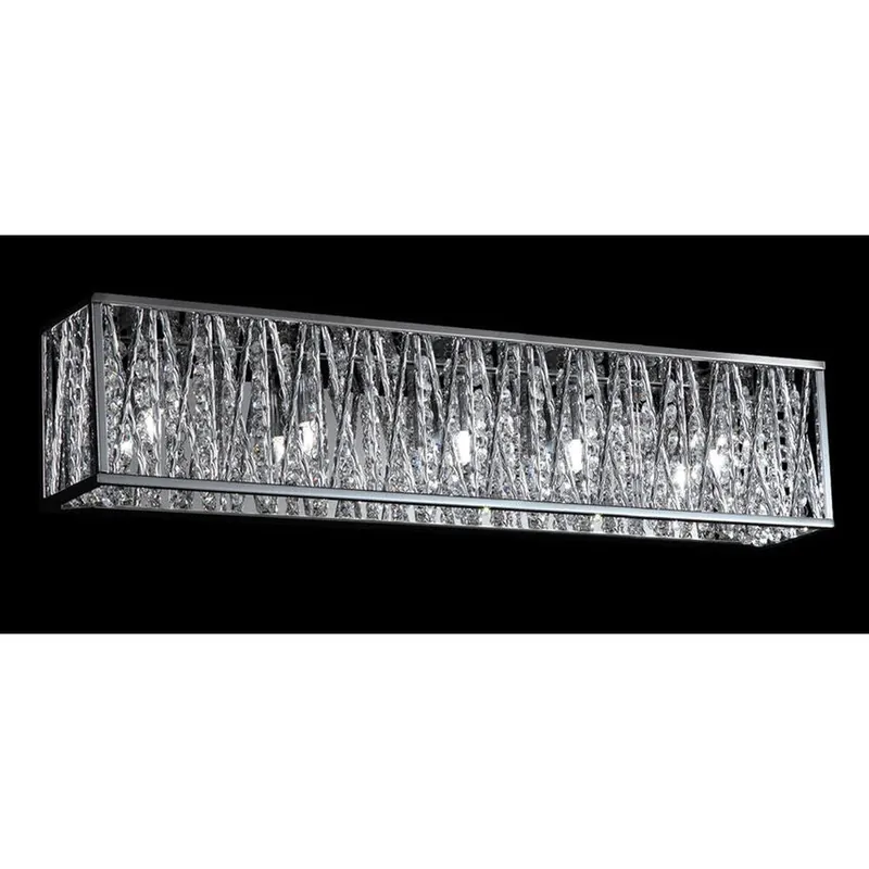 Z-Lite Terra 27" 5-Light Chrome Vanity Light With Aluminum Chrome Shade Affordable