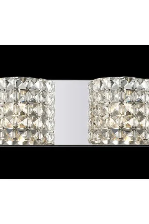 Z-Lite Panache 16" 2-Light Clear Crystal Shade Vanity Light With Chrome Frame Finish Best Seller