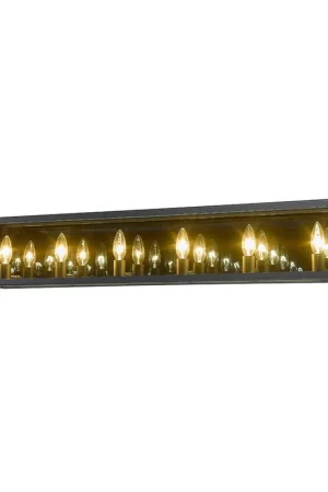 Z-Lite Infinity 36" 6-Light Misty Charcoal Vanity Light With Smoke Mirror Glass Shade Exclusive Offer