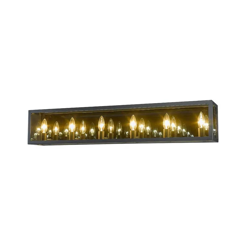 Z-Lite Infinity 36" 6-Light Misty Charcoal Vanity Light With Smoke Mirror Glass Shade Exclusive Offer