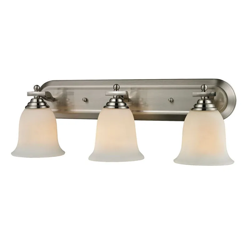 Z-Lite Lagoon 24" 3-Light Brushed Nickel Vanity Light With Matte Opal Glass Shade Top Rated