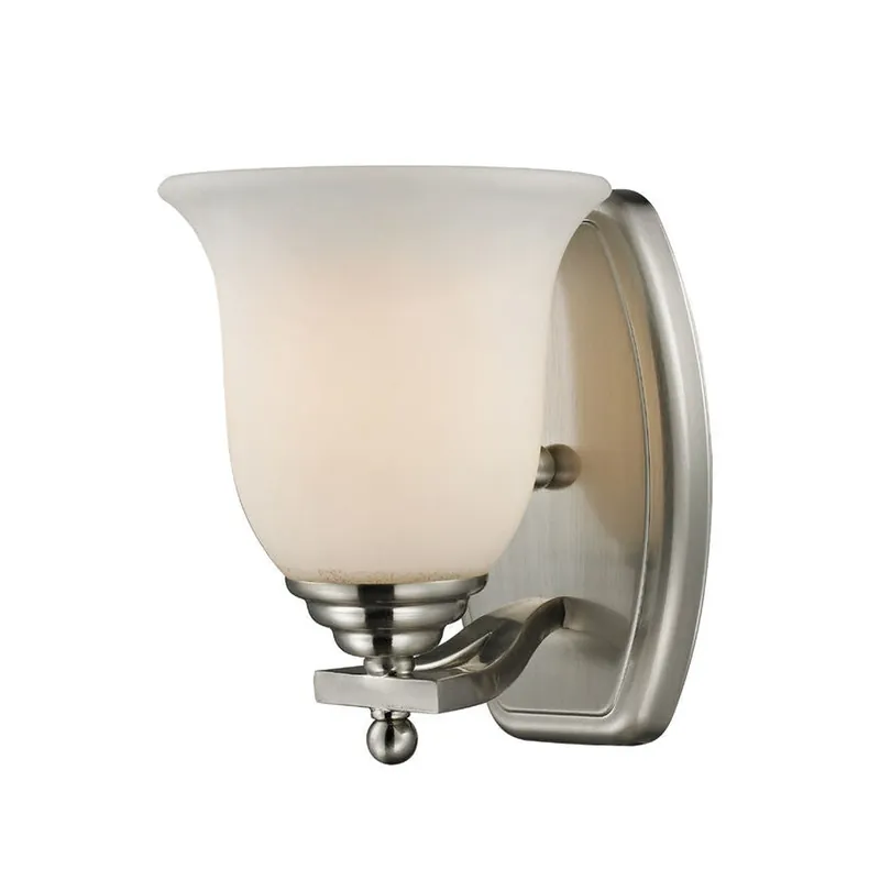 Z-Lite Lagoon 6" 1-Light Brushed Nickel Vanity Light With Matte Opal Glass Shade Limited Time