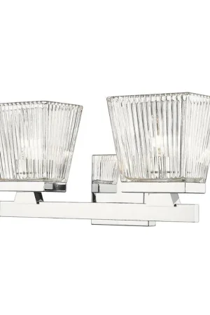 Z-Lite Astor 16" 2-Light Chrome Vanity Light With Clear Glass Shade Wholesale