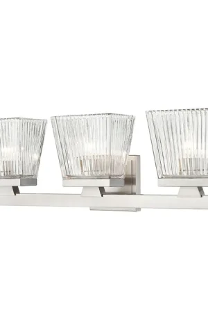 Z-Lite Astor 23" 3-Light Brushed Nickel Vanity Light With Clear Glass Shade Cheap