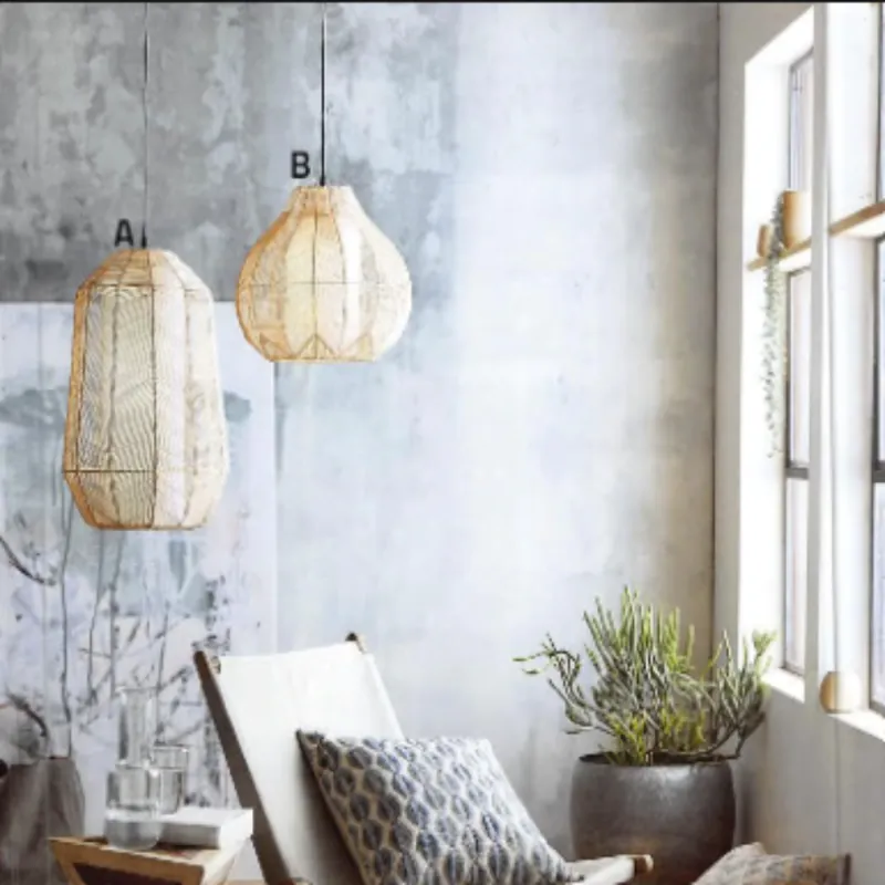 Worldwide Shipping Lacey Rattan Pendant Lamps- ariel rattan lamp