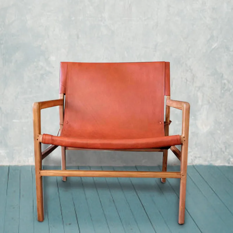 Artisan Living, Armchair, Teak, Leather Modern