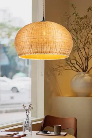 Final Sale Ele Dome Rattan Pendant Light By ELE Light & Decor