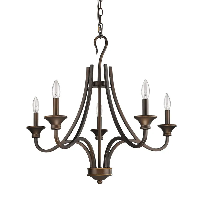 Worldwide Shipping Michelle 5-Light Oil-Rubbed Bronze Chandelier By Homeroots