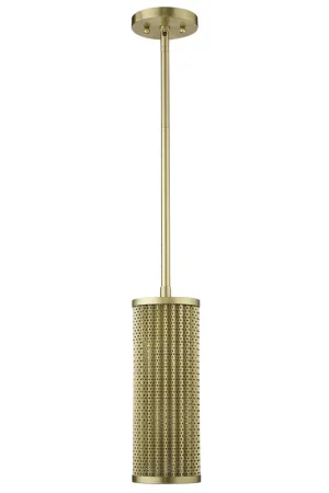 Worldwide Shipping Basetti 1-Light Gold Pendant By Homeroots