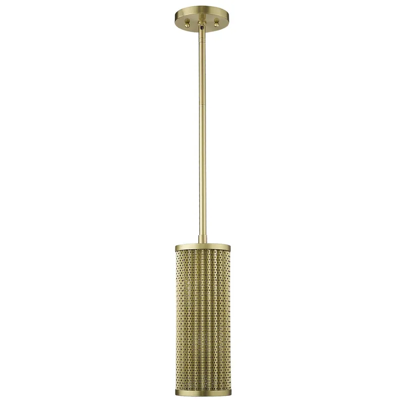 Worldwide Shipping Basetti 1-Light Gold Pendant By Homeroots