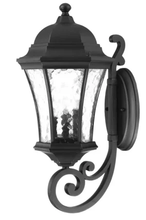 XL Matte Black Tapered Lantern Wall Light By Homeroots Place Order