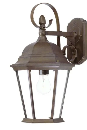 XL Dark Brown Swing Arm Hanging Lantern Wall Light By Homeroots Final Sale