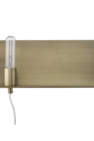 XL Dull Gold Shelf Wall Light By Homeroots Limited Edition