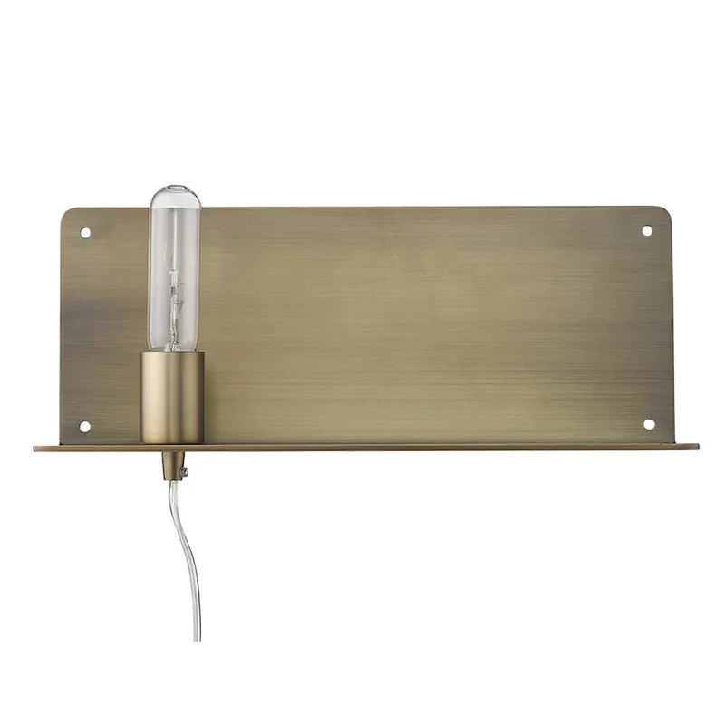 XL Dull Gold Shelf Wall Light By Homeroots Limited Edition