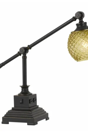 21" Height Metal Desk Lamp With Usb In Dark Bronze Finish By Cal Lighting - Dark Bronze Next Day Delivery