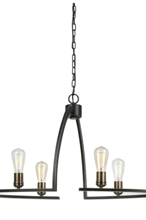 19.5" Height Metal Chandelier In Dark Bronze Finish By Cal Lighting - Dark Bronze Low Price