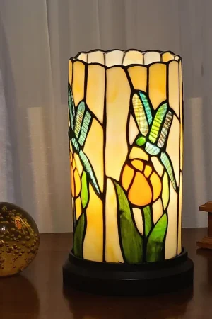 11" Tiffany Style Dragonfly Floral Accent Table Lamp By Homeroots Same Day Shipping