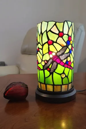 11" Tiffany Style Red Tulips Accent Table Lamp By Homeroots Today Only