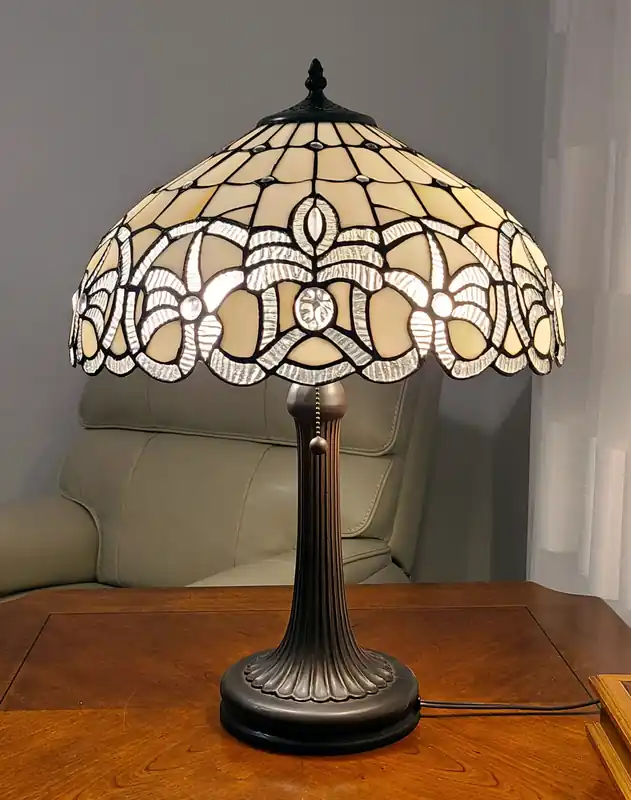 Worldwide Shipping 24" Stained Glass Two Light Stained Glass Two Light Accent Table Lamp