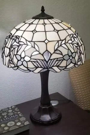 23" Stained Glass Two Light Flowery Vintage Accent Table Lamp By Homer Seasonal Sale