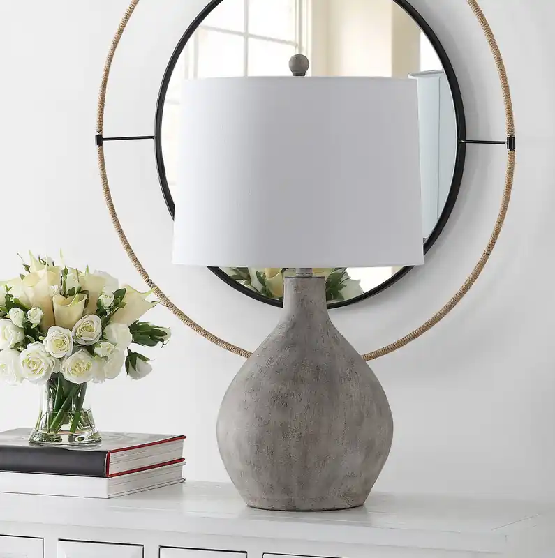 Worldwide Shipping Safavieh Tolen Table Lamp - Grey